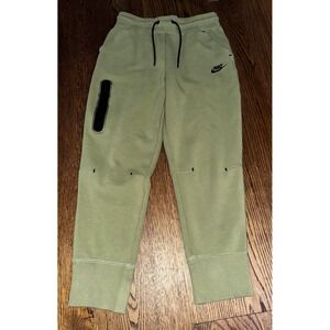 Nike‎ Girl's Tech Fleece Joggers Sz L Alligator Green Black CZ2595-334